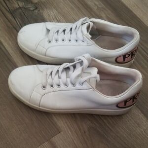 Prada White and Pink Sneakers